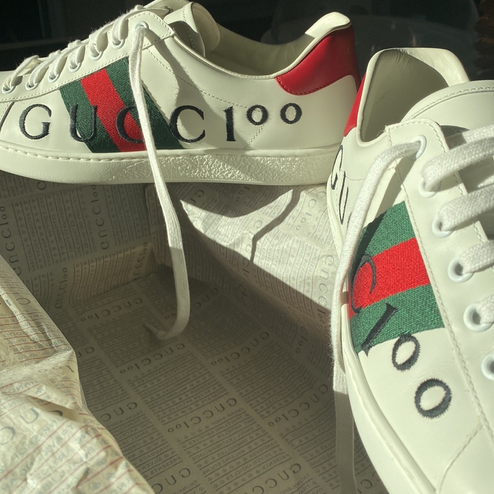 Gucci “100 “ anniversary white ace sneaker!
